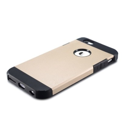 Sustiprintos apsaugos Apple iPhone 6 Plus (6s Plus) auksinis kieto silikono (TPU) ir plastiko dėklas / Priedai.lt