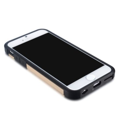 Sustiprintos apsaugos Apple iPhone 6 Plus (6s Plus) auksinis kieto silikono (TPU) ir plastiko dėklas / Priedai.lt