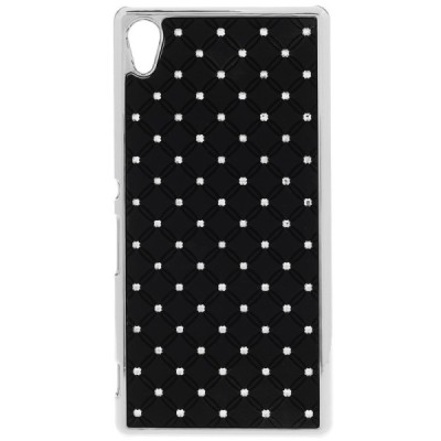 Sony Xperia Z3+ Pluss elegants melns apvalks ar spīduļiem / Vacins.lv