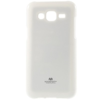 Samsung Galaxy J5 Mercury baltas kieto silikono tpu dėklas - nugarėlė / Priedai.lt