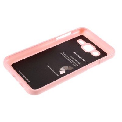 Samsung Galaxy J5 Mercury rožinis kieto silikono tpu dėklas - nugarėlė / Priedai.lt