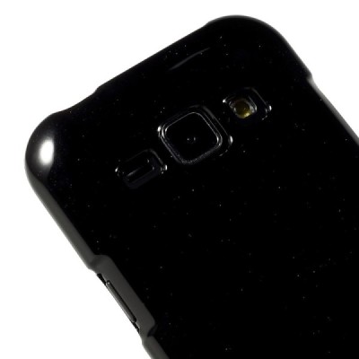 Samsung Galaxy J1 Mercury melns cieta silikona (TPU) apvalks / vacins.lv