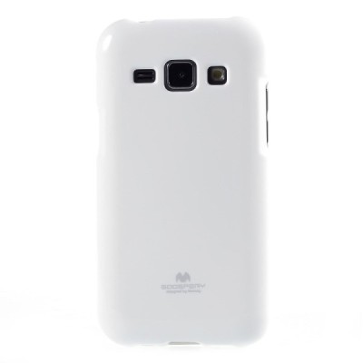 Samsung Galaxy J1 Mercury balts cieta silikona (TPU) apvalks / vacins.lv