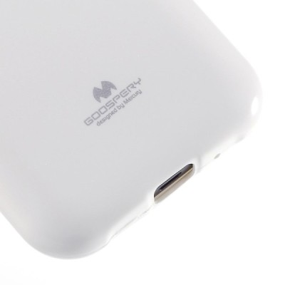 Samsung Galaxy J1 Mercury balts cieta silikona (TPU) apvalks / vacins.lv