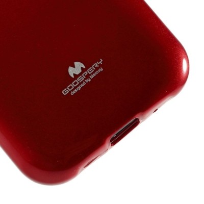 Samsung Galaxy J1 Mercury sarkans cieta silikona (TPU) apvalks / vacins.lv