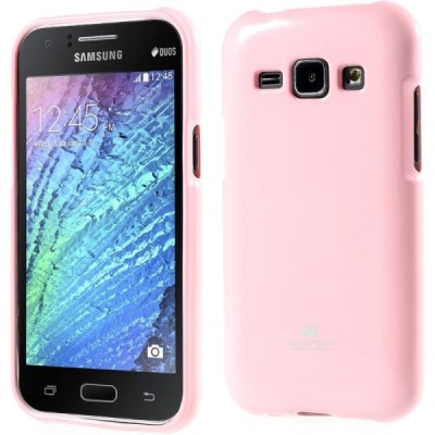 Samsung Galaxy J1 Mercury šviesiai rožinis kieto silikono tpu dėklas - nugarėlė / Priedai.lt