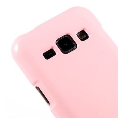 Samsung Galaxy J1 Mercury šviesiai rožinis kieto silikono tpu dėklas - nugarėlė / Priedai.lt