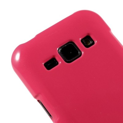 Samsung Galaxy J1 Mercury tamsiai rožinis kieto silikono tpu dėklas - nugarėlė / Priedai.lt