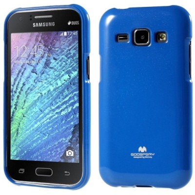 Samsung Galaxy J1 Mercury mėlynas kieto silikono tpu dėklas - nugarėlė / Priedai.lt
