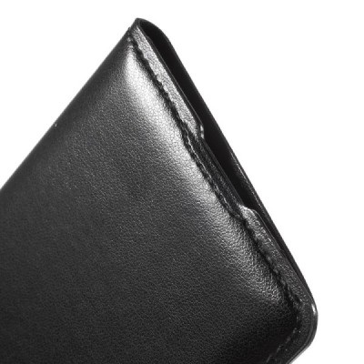 Samsung Galaxy J1 juodas odinis atverčiamas „Smart Window“ dėklas su langeliu / Priedai.lt