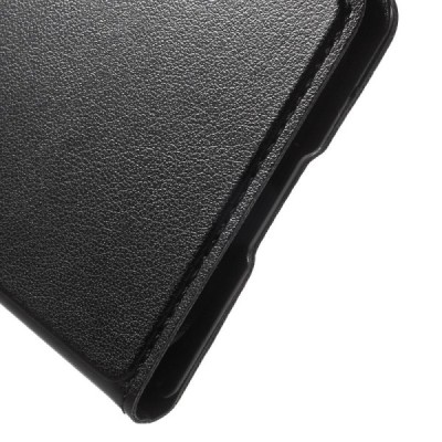 Samsung Galaxy J1 juodas odinis atverčiamas „Smart Window“ dėklas su langeliu / Priedai.lt