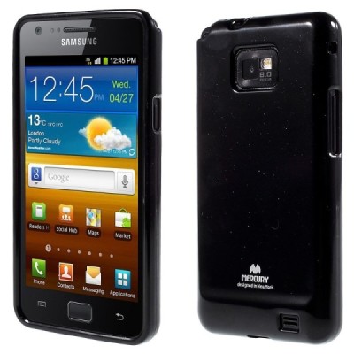 Samsung Galaxy S2 Mercury juodas kieto silikono tpu dėklas - nugarėlė / Priedai.lt
