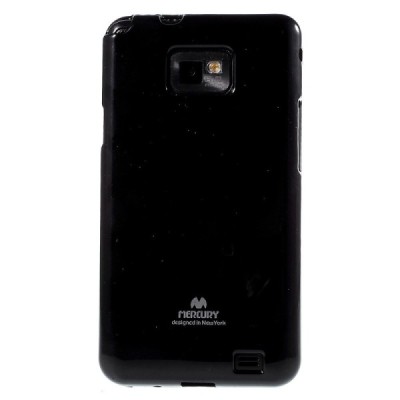 Samsung Galaxy S2 Mercury juodas kieto silikono tpu dėklas - nugarėlė / Priedai.lt