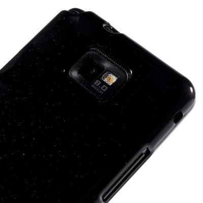 Samsung Galaxy S2 Mercury juodas kieto silikono tpu dėklas - nugarėlė / Priedai.lt