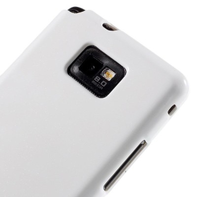Samsung Galaxy S2 Mercury baltas kieto silikono tpu dėklas - nugarėlė / Priedai.lt