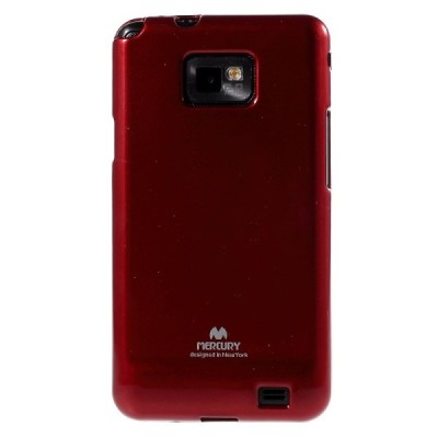 Samsung Galaxy S2 Mercury raudonas kieto silikono tpu dėklas - nugarėlė / Priedai.lt