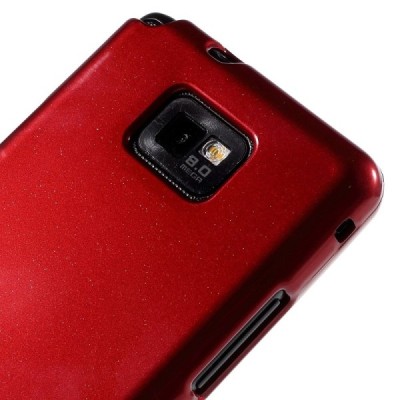 Samsung Galaxy S2 Mercury raudonas kieto silikono tpu dėklas - nugarėlė / Priedai.lt