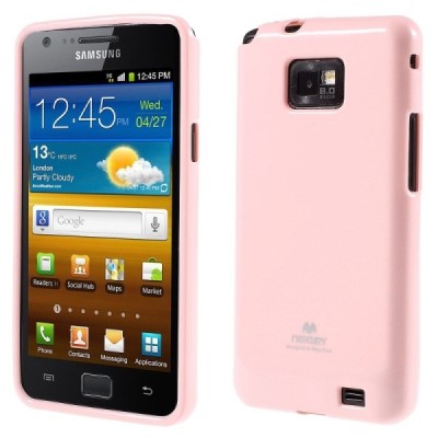 Samsung Galaxy S2 Mercury rožinis kieto silikono tpu dėklas - nugarėlė / Priedai.lt