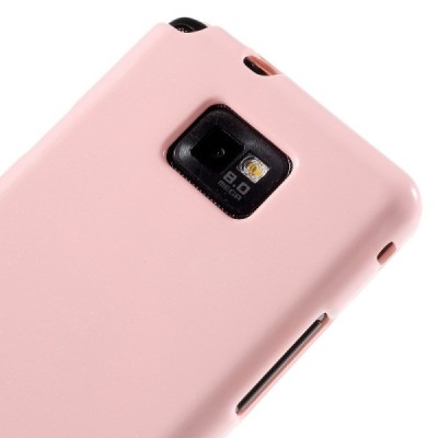 Samsung Galaxy S2 Mercury rožinis kieto silikono tpu dėklas - nugarėlė / Priedai.lt