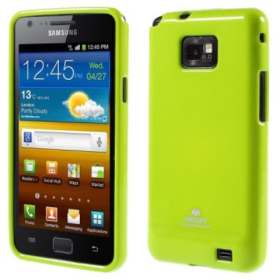 Samsung Galaxy S2 Mercury žalias kieto silikono tpu dėklas - nugarėlė / Priedai.lt