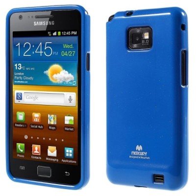 Samsung Galaxy S2 Mercury mėlynas kieto silikono tpu dėklas - nugarėlė / Priedai.lt