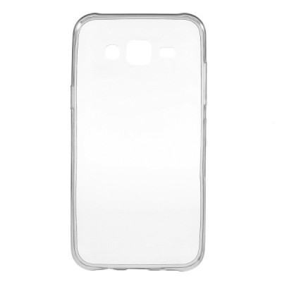 Samsung Galaxy J5 (J500) dzidrs (caurspīdīgs) cieta silikona TPU pasaulē planākais pelēks apvalks / Vacins.lv