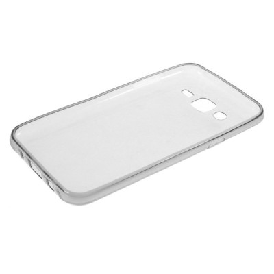 Samsung Galaxy J5 (J500) dzidrs (caurspīdīgs) cieta silikona TPU pasaulē planākais pelēks apvalks / Vacins.lv