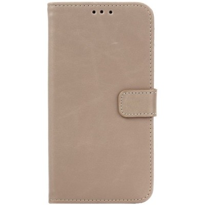 Samsung Galaxy J5 atverčiamas smėlio spalvos odinis retro dėklas - piniginė / Priedai.lt