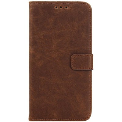 Samsung Galaxy J5 atvēramais ādas tumši brūns retro maciņš (maks) / Vacins.lv