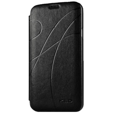 „Kalaideng“ Oscar atverčiamas juodas odinis Samsung Galaxy S5 (S5 Neo) dėklas - knygutė / Priedai.lt