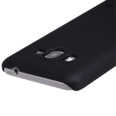 Samsung Galaxy Grand Prime (G530) Nillkin Frosted Shield juodas plastikinis dėklas + apsauginė ekrano plėvelė / Priedai.lt