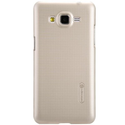 Samsung Galaxy Grand Prime (G530) Nillkin Frosted Shield zelta plastmasas apvalks + ekrāna aizsargplēve / Vacins.lv