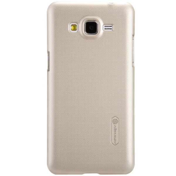 „Nillkin“ Frosted Shield dėklas - auksinis + apsauginė ekrano plėvelė (Galaxy Grand Prime)