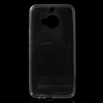 HTC One M9+ Plus skaidrus (permatomas) kieto silikono TPU ploniausias pasaulyje bespalvis dėklas / Priedai.lt