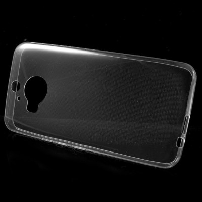 HTC One M9+ Plus skaidrus (permatomas) kieto silikono TPU ploniausias pasaulyje bespalvis dėklas / Priedai.lt