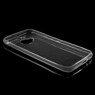 HTC One M9+ Plus skaidrus (permatomas) kieto silikono TPU ploniausias pasaulyje bespalvis dėklas / Priedai.lt