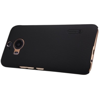 HTC One M9+ Plus Nillkin Frosted Shield melns plastmasas apvalks + ekrāna aizsargplēve / Vacins.lv
