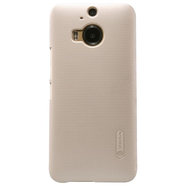 „Nillkin“ Frosted Shield apvalks - zelta + ekrāna aizsargplēve (One M9+)