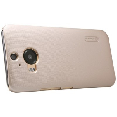 HTC One M9+ Plus Nillkin Frosted Shield zelta plastmasas apvalks + ekrāna aizsargplēve / Vacins.lv