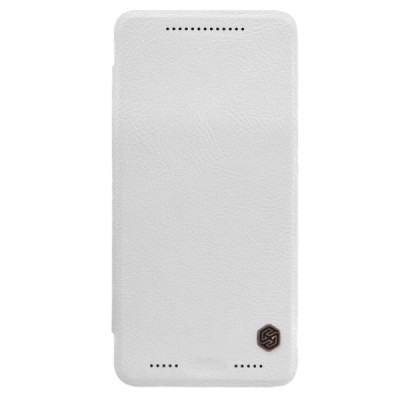 Greznais „Nillkin“ Qin sērijas ādas atvērams balts HTC One M9+ Plus maciņš / Vacins.lv