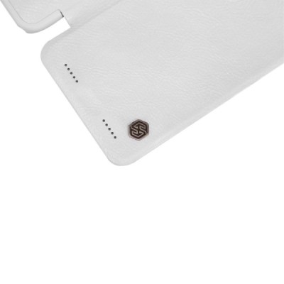 Greznais „Nillkin“ Qin sērijas ādas atvērams balts HTC One M9+ Plus maciņš / Vacins.lv