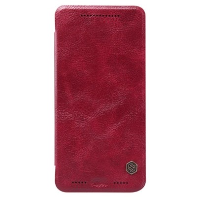 Greznais „Nillkin“ Qin sērijas ādas atvērams sarkans HTC One M9+ Plus maciņš / Vacins.lv
