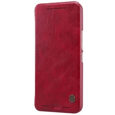 Greznais „Nillkin“ Qin sērijas ādas atvērams sarkans HTC One M9+ Plus maciņš / Vacins.lv