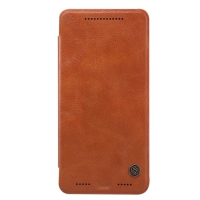Greznais „Nillkin“ Qin sērijas ādas atvērams brūns HTC One M9+ Plus maciņš / Vacins.lv