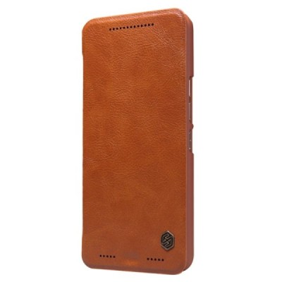 Greznais „Nillkin“ Qin sērijas ādas atvērams brūns HTC One M9+ Plus maciņš / Vacins.lv