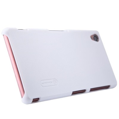 Sony Xperia Z3 Nillkin Frosted Shield balts plastmasas apvalks + ekrāna aizsargplēve / Vacins.lv
