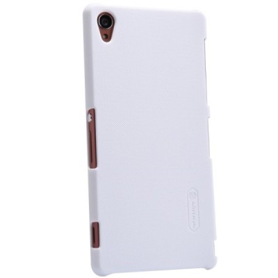 Sony Xperia Z3 Nillkin Frosted Shield balts plastmasas apvalks + ekrāna aizsargplēve / Vacins.lv