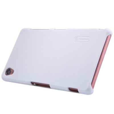 Sony Xperia Z3 Nillkin Frosted Shield balts plastmasas apvalks + ekrāna aizsargplēve / Vacins.lv