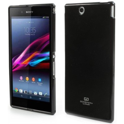 Sony Xperia Z Ultra Mercury melns cieta silikona (TPU) apvalks / vacins.lv