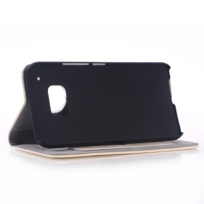 HTC One M9 solīds atvēramais ādas smilšains maciņš (maks) / Vacins.lv